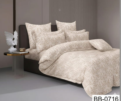 Creame Candy Soft Mircrofibre Royal Printed Bedsheet