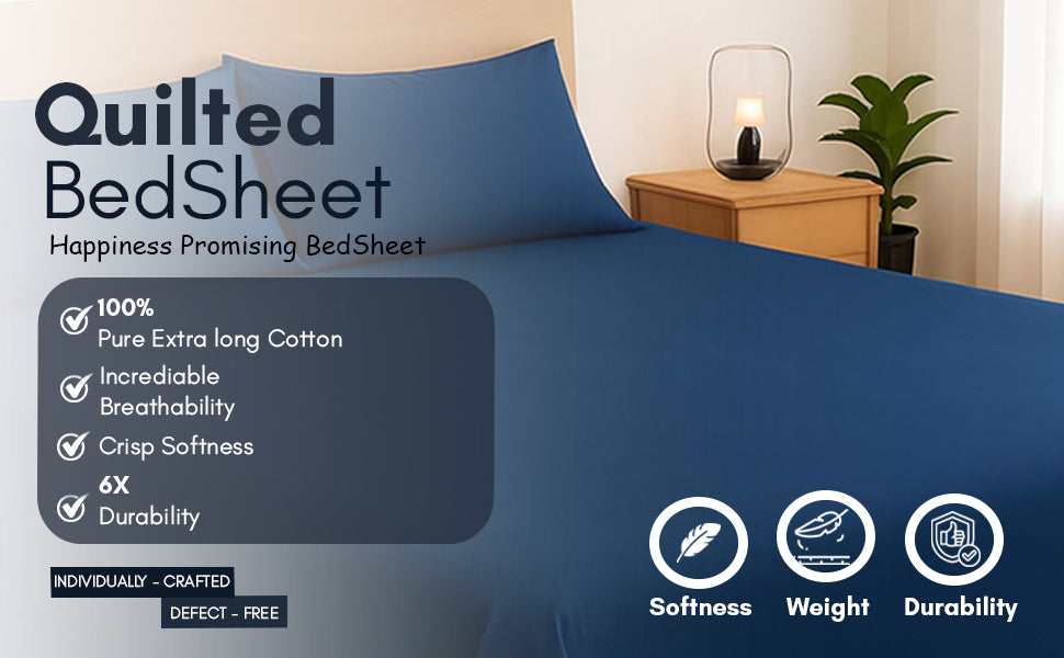 Oxford Blue Bamboo Bliss Pure Bamboo Solid Bedsheet
