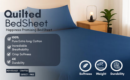 Oxford Blue Bamboo Bliss Pure Bamboo Solid Bedsheet
