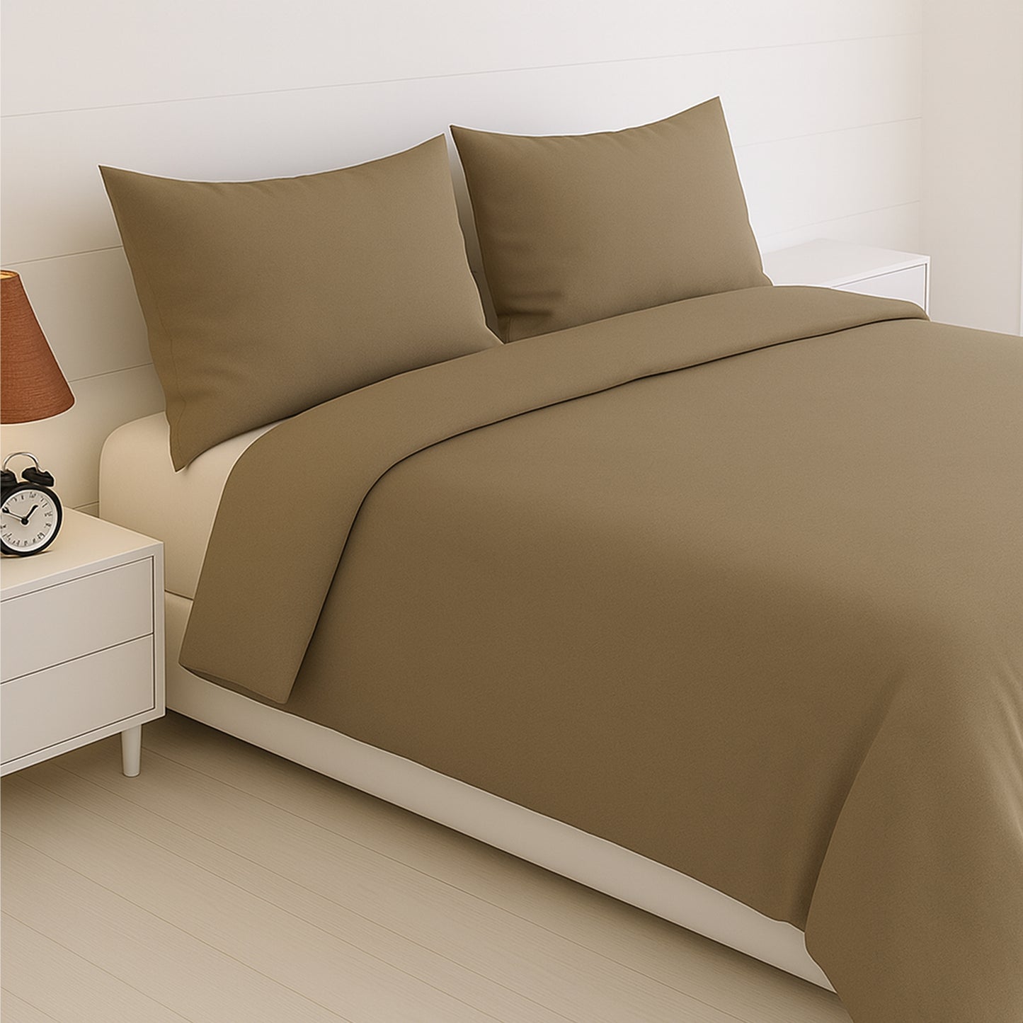 Olive Wood Bamboo Bliss Pure Bamboo Solid Bedsheet
