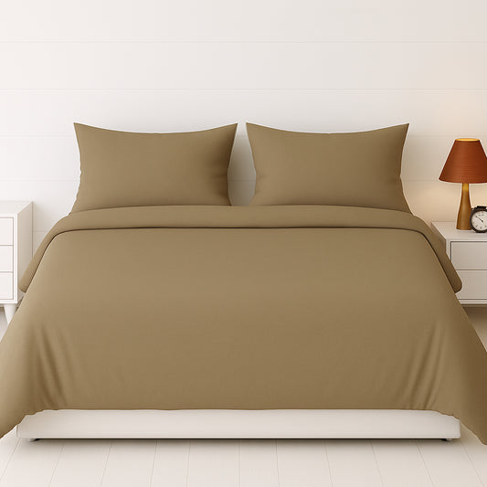 Olive Wood Bamboo Bliss Pure Bamboo Solid Bedsheet