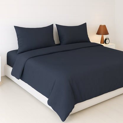 Midnight Ash Heritage Luxe Pure Cotton Solid Bedsheet