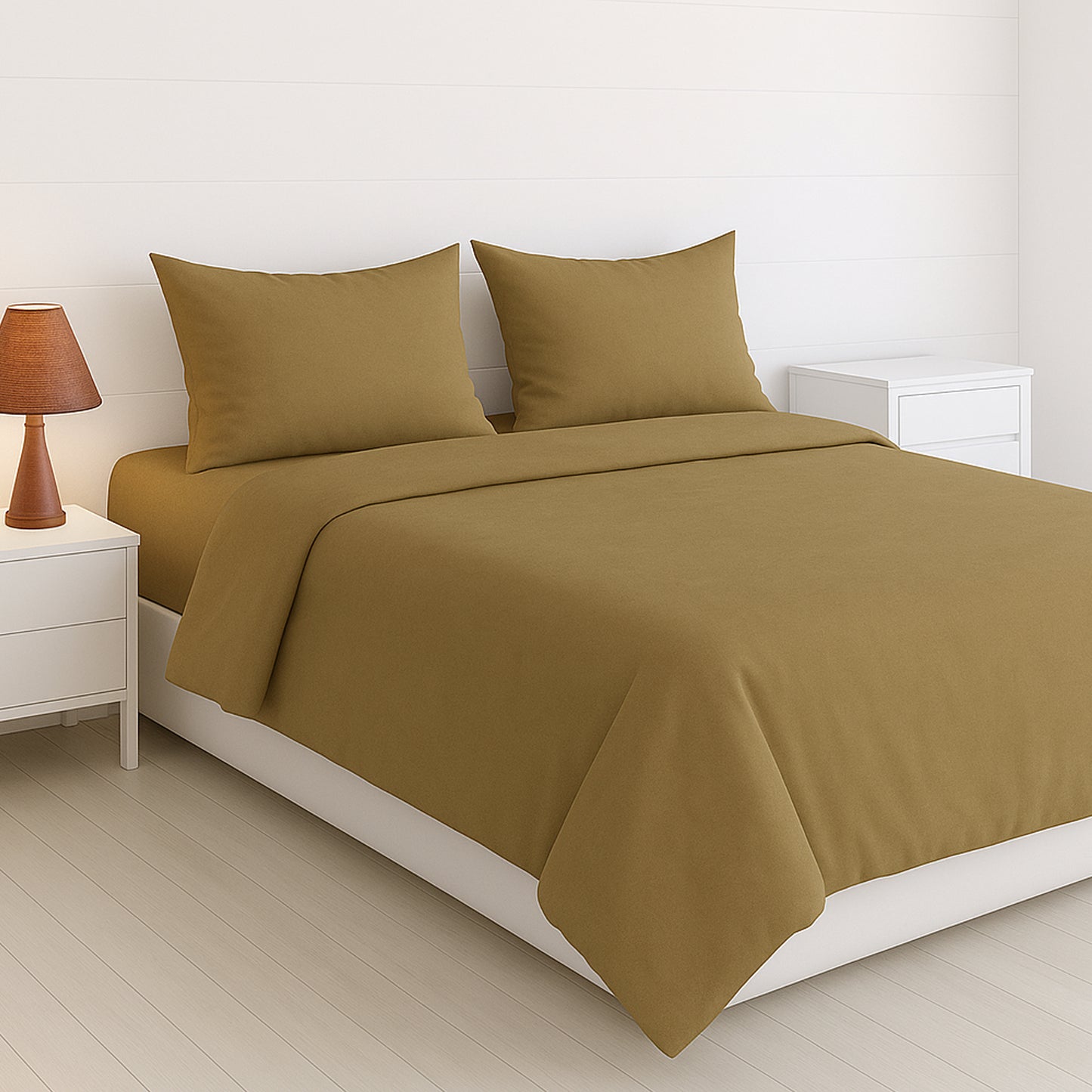 Sand Dune Heritage Luxe Pure Cotton Solid Bedsheet