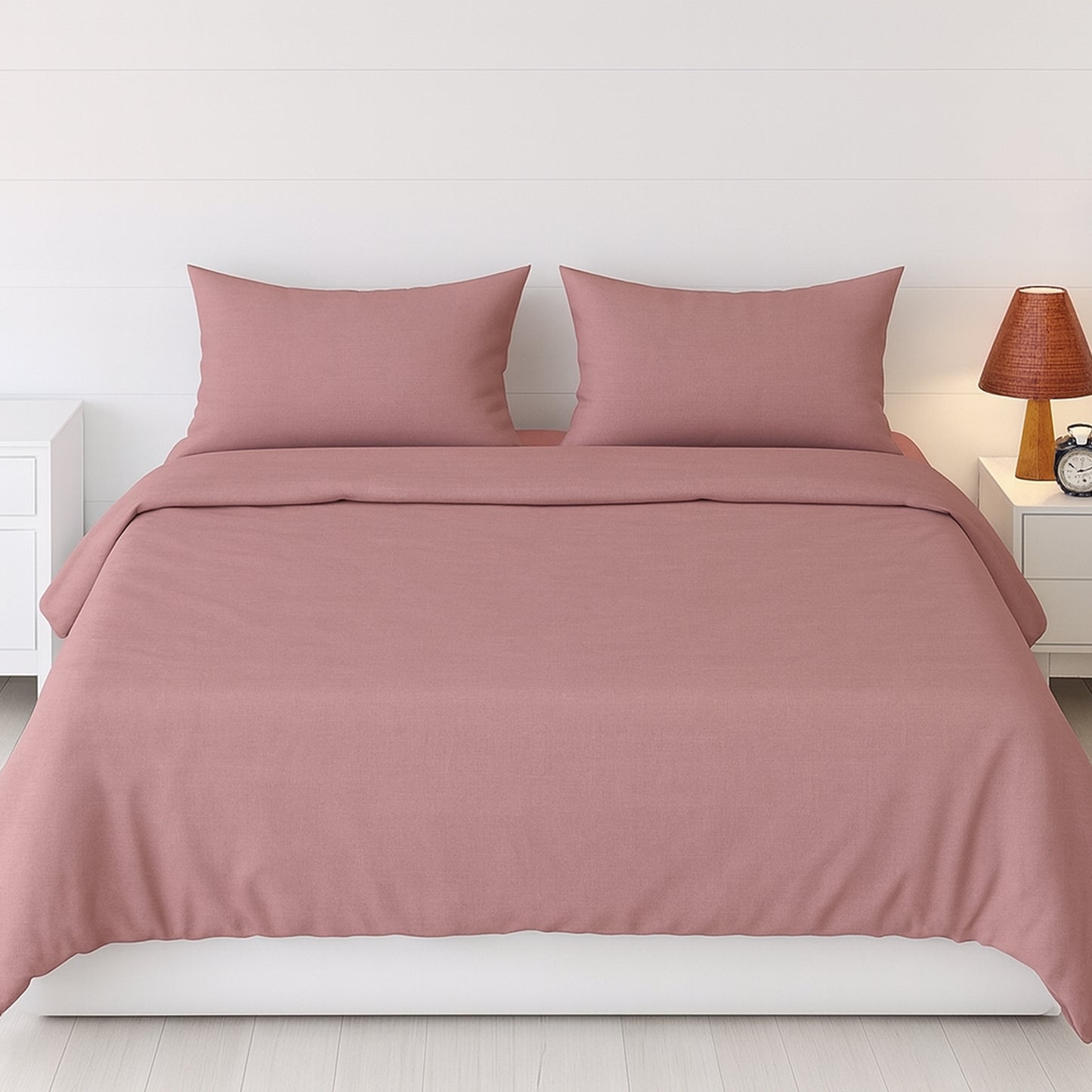 Blush Pink Heritage Luxe Pure Cotton Solid Bedsheet