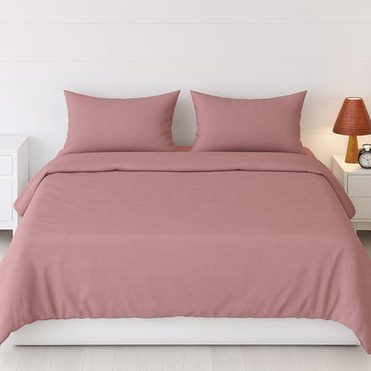 Blush Pink Heritage Luxe Pure Cotton Solid Bedsheet
