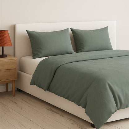 Misty Teal Bamboo Bliss Pure Bamboo Solid Bedsheet